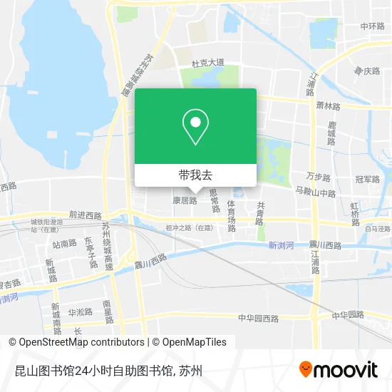 昆山图书馆24小时自助图书馆地图