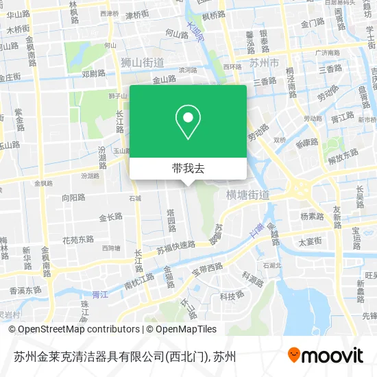 苏州金莱克清洁器具有限公司(西北门)地图
