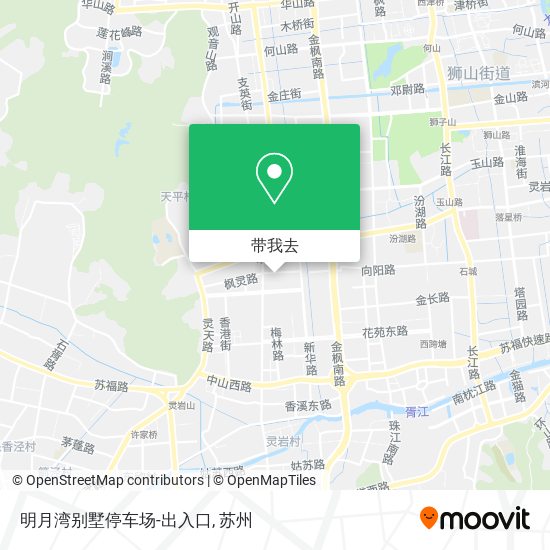 明月湾别墅停车场-出入口地图