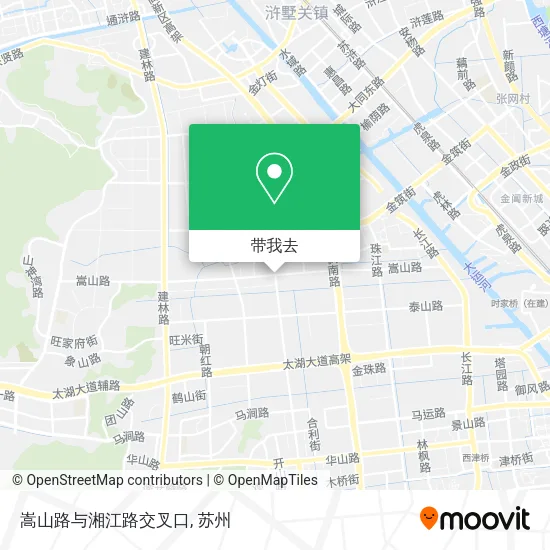 嵩山路与湘江路交叉口地图