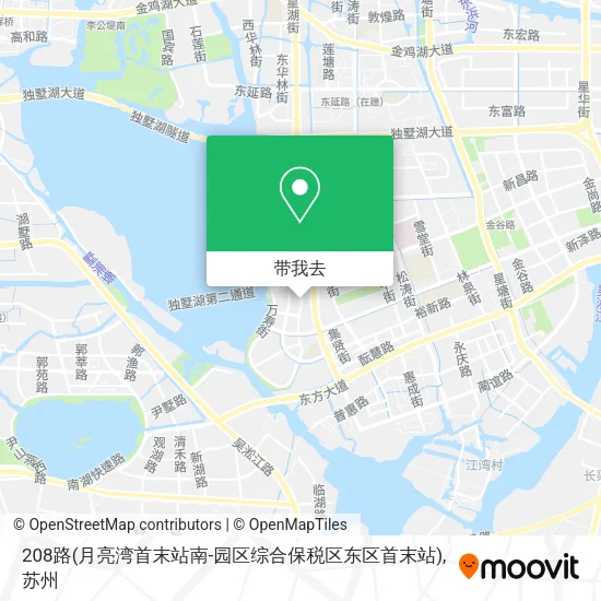 208路(月亮湾首末站南-园区综合保税区东区首末站)地图