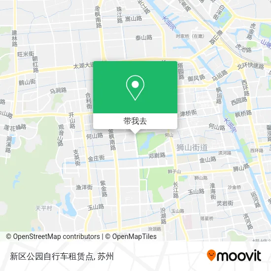 新区公园自行车租赁点地图