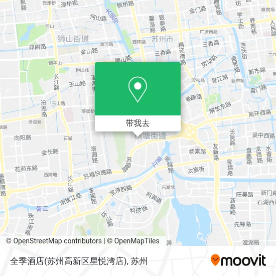 全季酒店(苏州高新区星悦湾店)地图