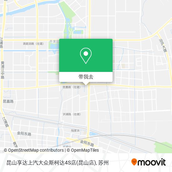 昆山享达上汽大众斯柯达4S店(昆山店)地图