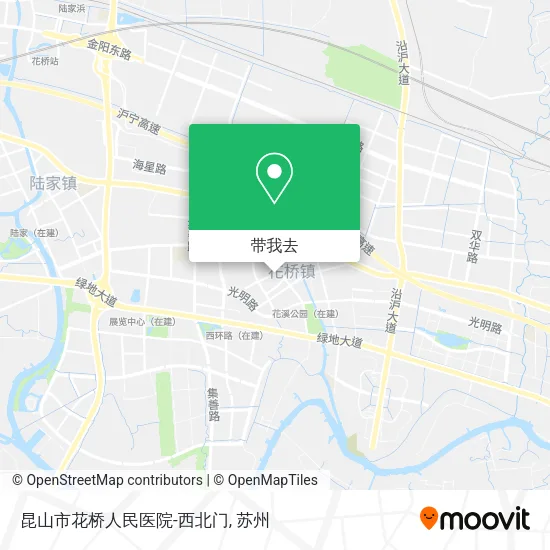 昆山市花桥人民医院-西北门地图