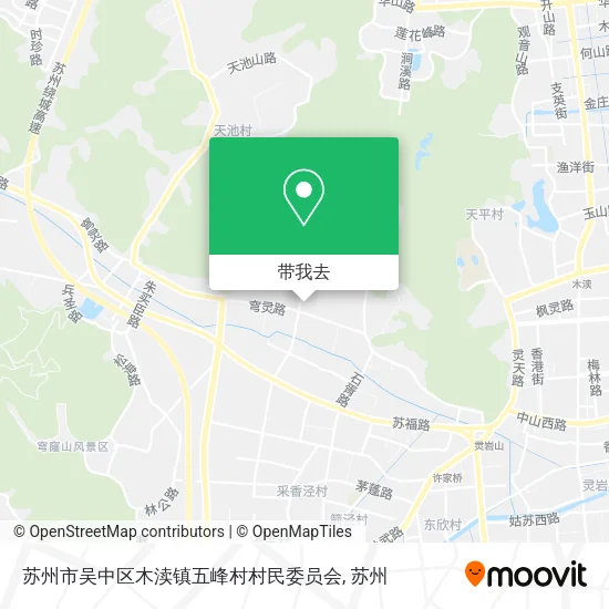 苏州市吴中区木渎镇五峰村村民委员会地图