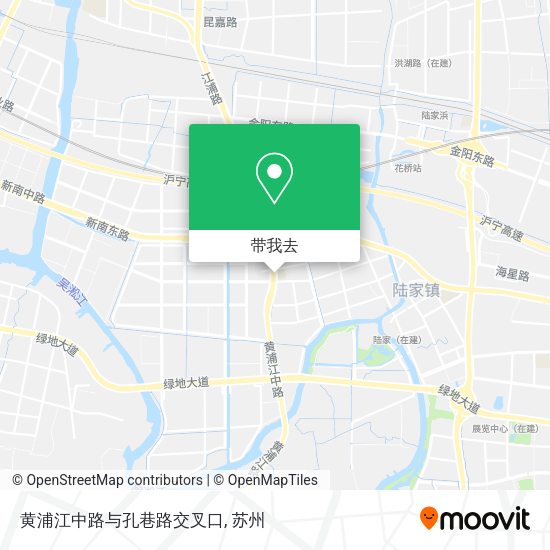 黄浦江中路与孔巷路交叉口地图