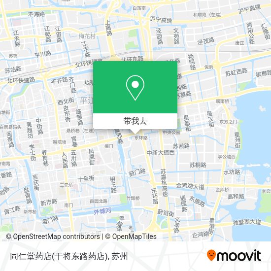 同仁堂药店(干将东路药店)地图