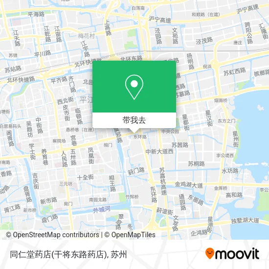 同仁堂药店(干将东路药店)地图