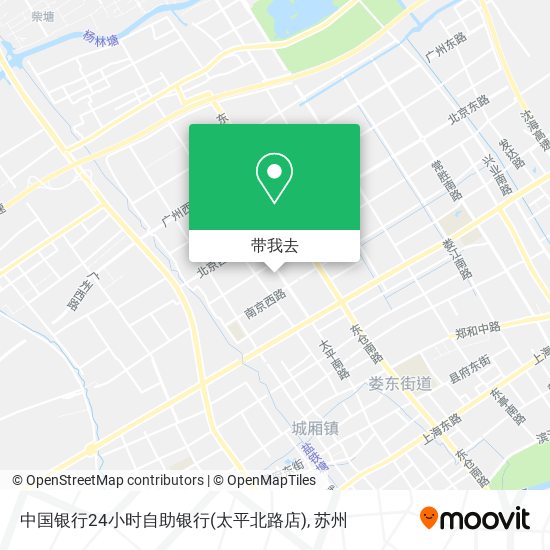 中国银行24小时自助银行(太平北路店)地图