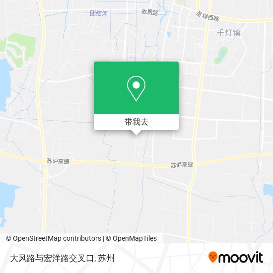 大风路与宏洋路交叉口地图
