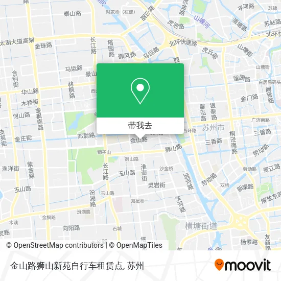 金山路狮山新苑自行车租赁点地图