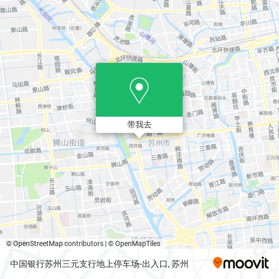 中国银行苏州三元支行地上停车场-出入口地图