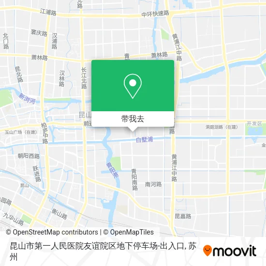 昆山市第一人民医院友谊院区地下停车场-出入口地图