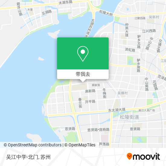 吴江中学-北门地图