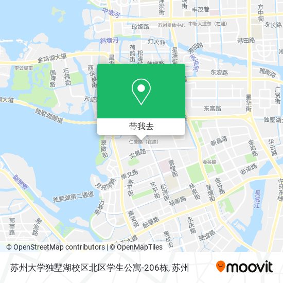 苏州大学独墅湖校区北区学生公寓-206栋地图