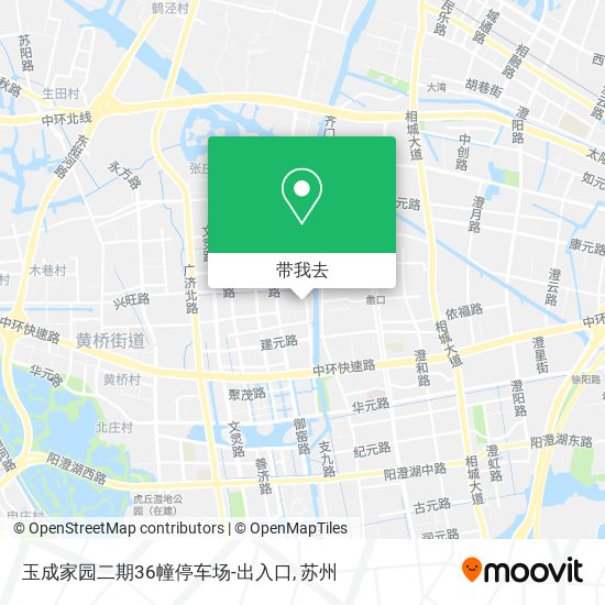 玉成家园二期36幢停车场-出入口地图