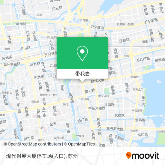 现代创展大厦停车场(入口)地图