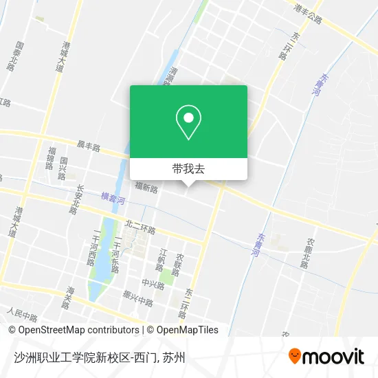 沙洲职业工学院新校区-西门地图