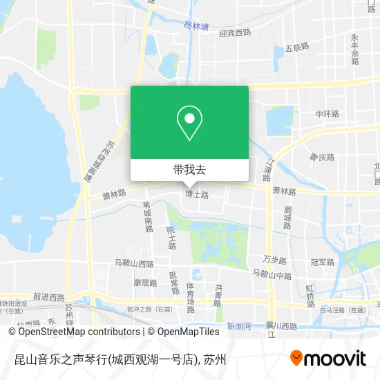 昆山音乐之声琴行(城西观湖一号店)地图