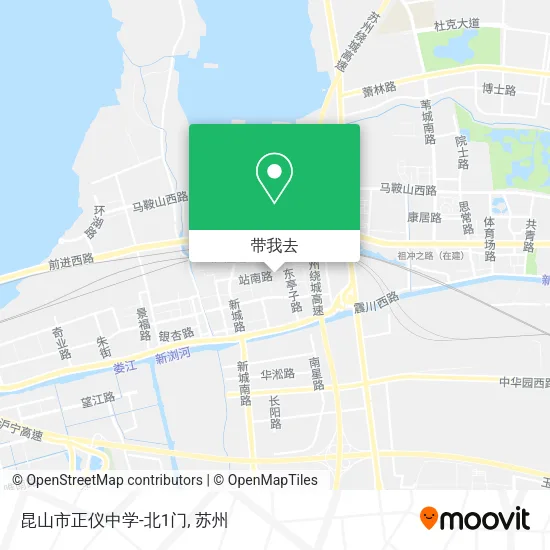 昆山市正仪中学-北1门地图
