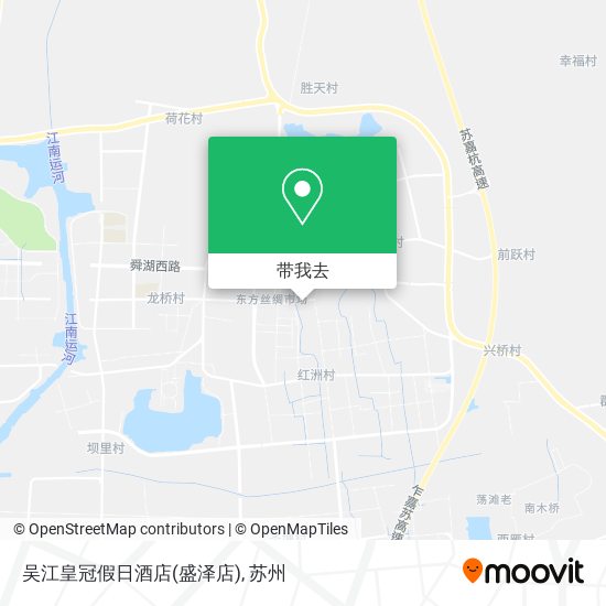 吴江皇冠假日酒店(盛泽店)地图