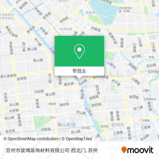 苏州市玻璃装饰材料有限公司-西北门地图
