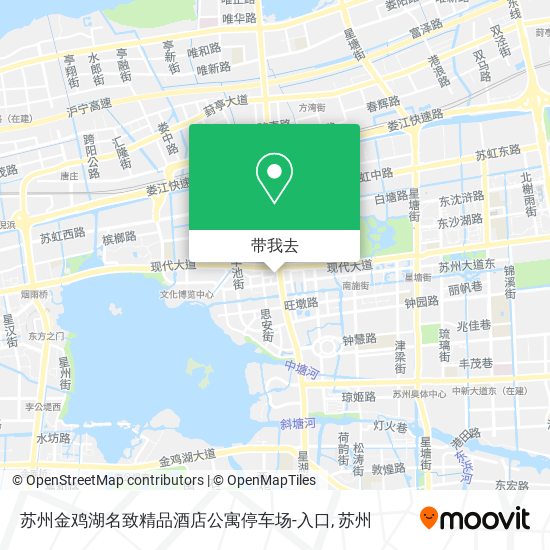 苏州金鸡湖名致精品酒店公寓停车场-入口地图