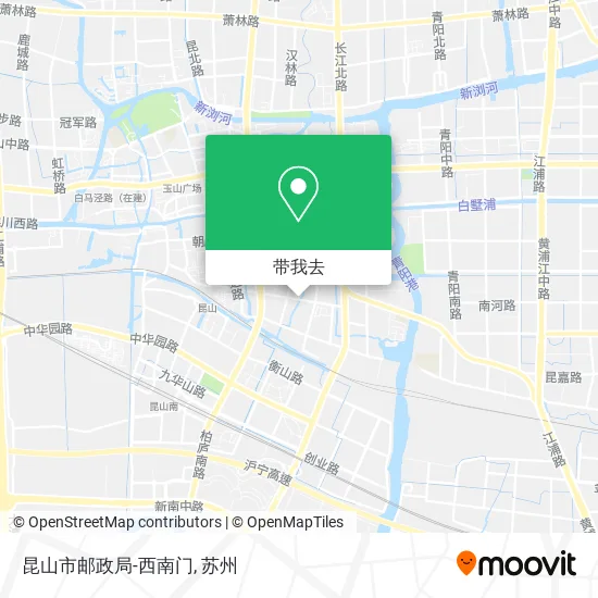 昆山市邮政局-西南门地图