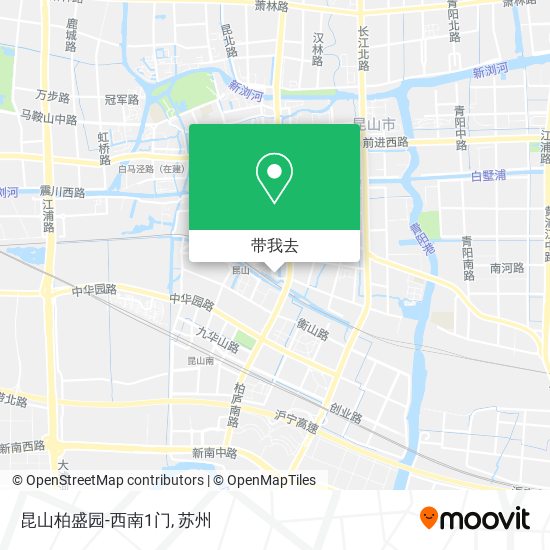 昆山柏盛园-西南1门地图