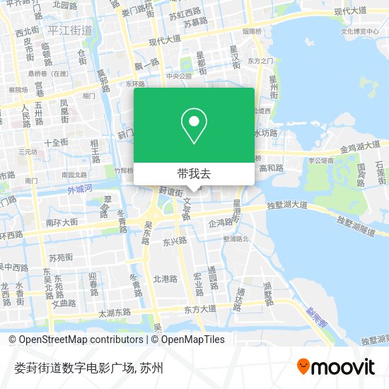 娄葑街道数字电影广场地图