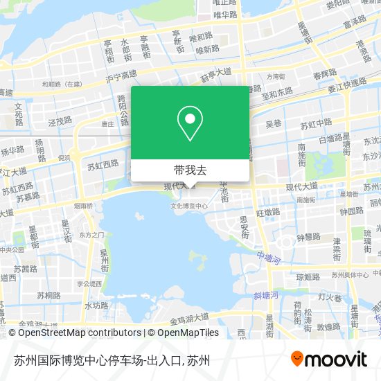 苏州国际博览中心停车场-出入口地图
