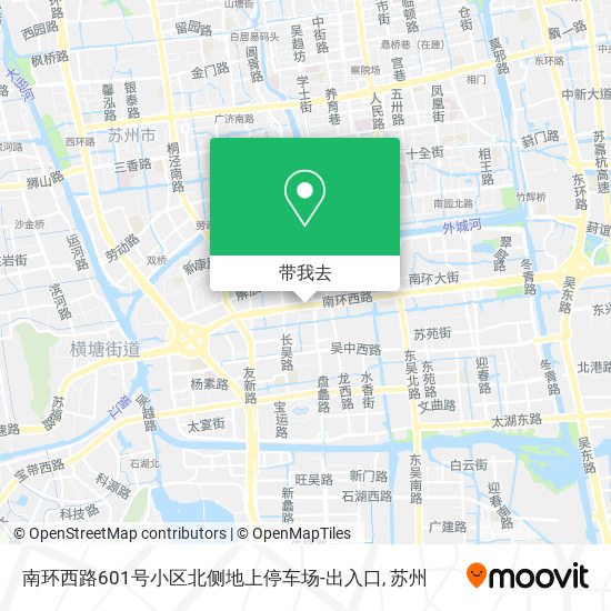 南环西路601号小区北侧地上停车场-出入口地图
