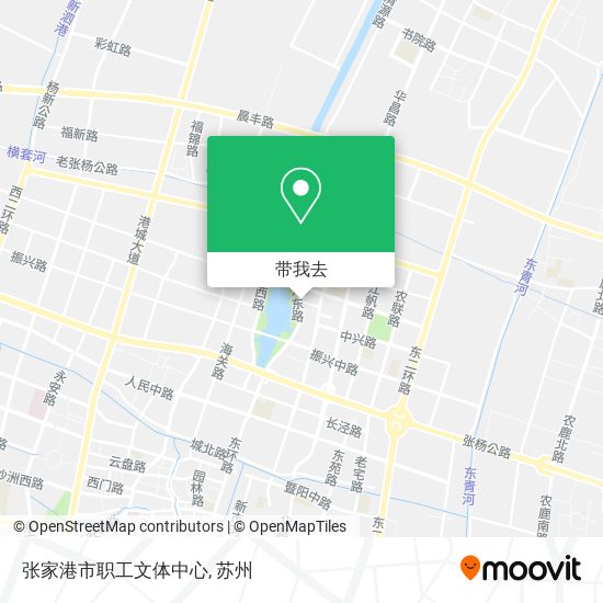 张家港市职工文体中心地图