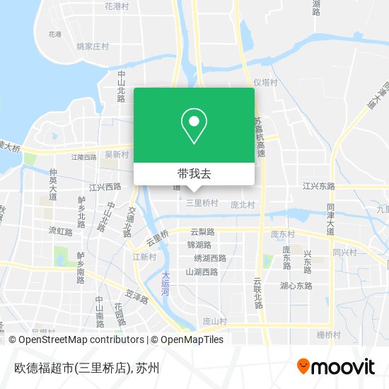 欧德福超市(三里桥店)地图