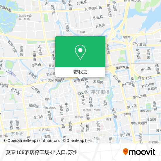 莫泰168酒店停车场-出入口地图