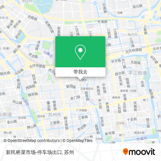 新民桥菜市场-停车场出口地图