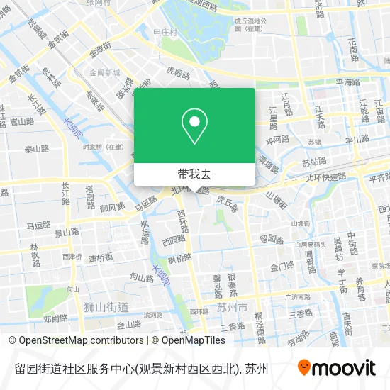 留园街道社区服务中心(观景新村西区西北)地图
