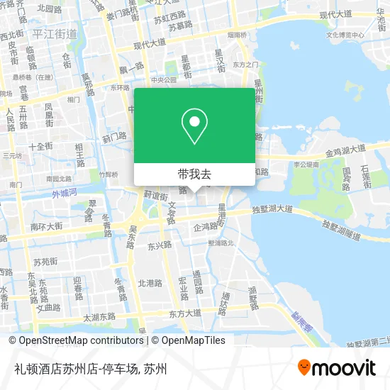礼顿酒店苏州店-停车场地图