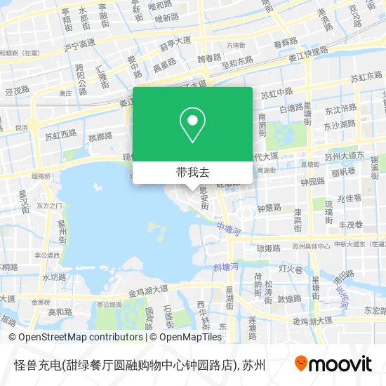 怪兽充电(甜绿餐厅圆融购物中心钟园路店)地图