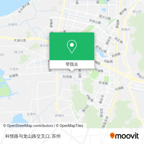 科憬路与龙山路交叉口地图