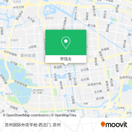 苏州国际外语学校-西北门地图