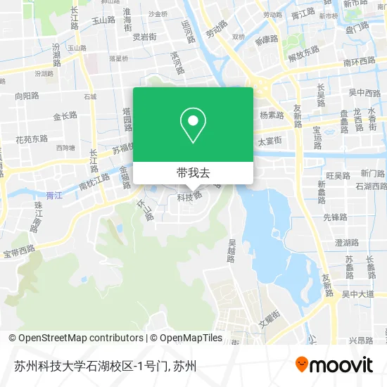苏州科技大学石湖校区-1号门地图