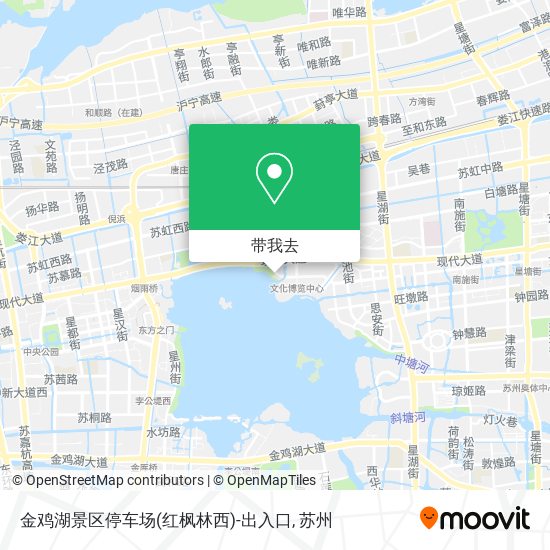 金鸡湖景区停车场(红枫林西)-出入口地图