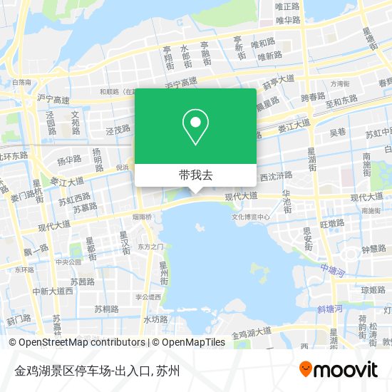 金鸡湖景区停车场-出入口地图