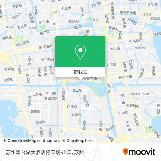 苏州澹台湖大酒店停车场-出口地图