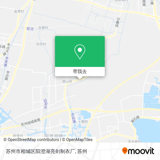 苏州市相城区阳澄湖亮剑制衣厂地图