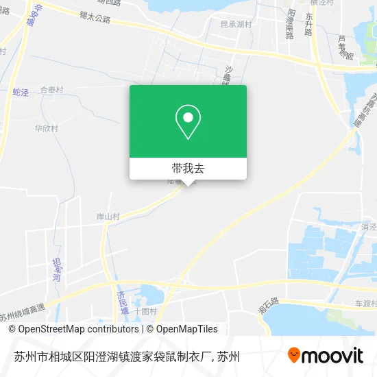 苏州市相城区阳澄湖镇渡家袋鼠制衣厂地图
