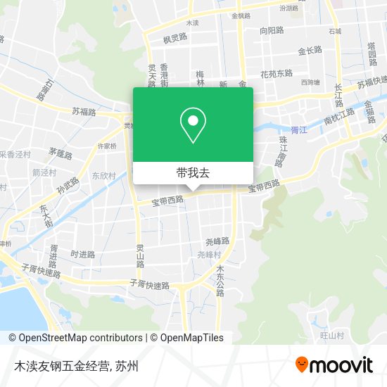 木渎友钢五金经营地图