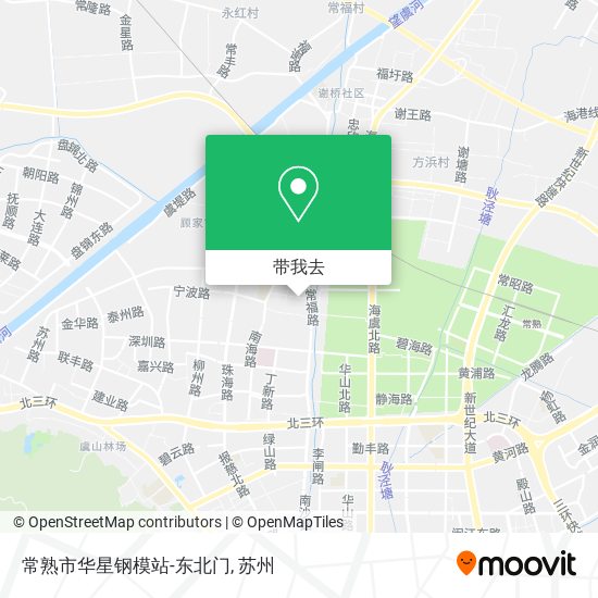 常熟市华星钢模站-东北门地图